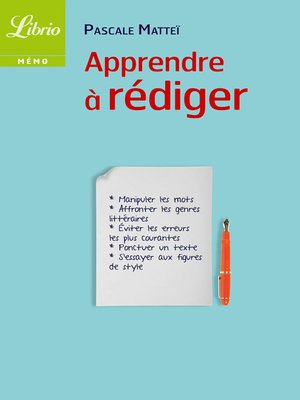 cover image of Apprendre à rédiger